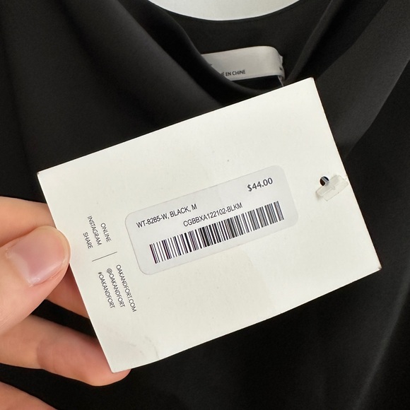 Oak + Fort Black Cowl Neck Cami - size M - NWT - Picture 4 of 7